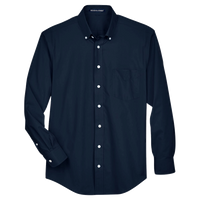 Devon & Jones Men's Tall Crown Collection® Broadcloth Woven Dress Shirt, Navy, Front view