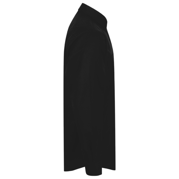Devon & Jones Men's Tall Crown Collection® Solid Stretch Twill Woven Dress Shirt, Black, Right Sleeve view