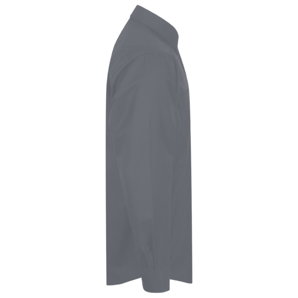 Devon & Jones Men's Tall Crown Collection® Solid Stretch Twill Woven Dress Shirt, Graphite, Right Sleeve view