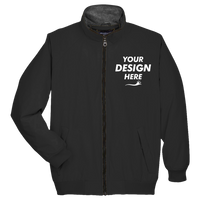 Devon & Jones Unisex Three Season Classic Jacket, Black, Front view, Mockup