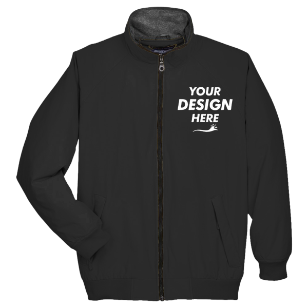 Devon & Jones Unisex Three Season Classic Jacket, Black, Front view, Mockup