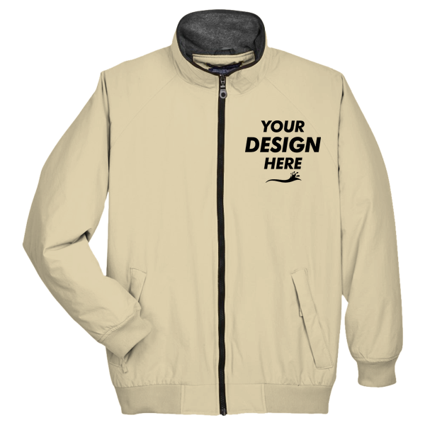 Devon & Jones Unisex Three Season Classic Jacket, Stone, Front view, Mockup