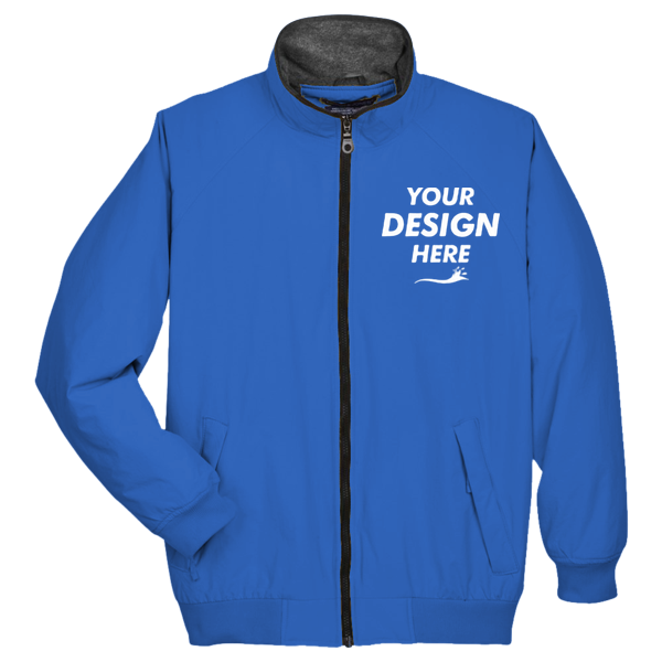 Devon & Jones Unisex Three Season Classic Jacket, True Royal, Front view, Mockup