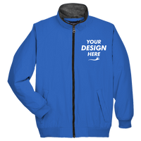Devon & Jones Unisex Three Season Classic Jacket, True Royal, Front view, Mockup