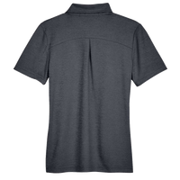 Devon & Jones Women's CrownLux Performance® Address Melange Polo, Black Heather, Back view