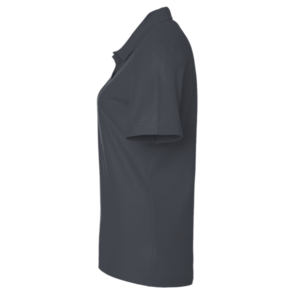 Devon & Jones Women's CrownLux Performance® Address Melange Polo, Black Heather, Left Sleeve view