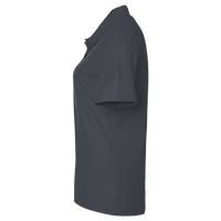 Devon & Jones Women's CrownLux Performance® Address Melange Polo, Black Heather, Left Sleeve view