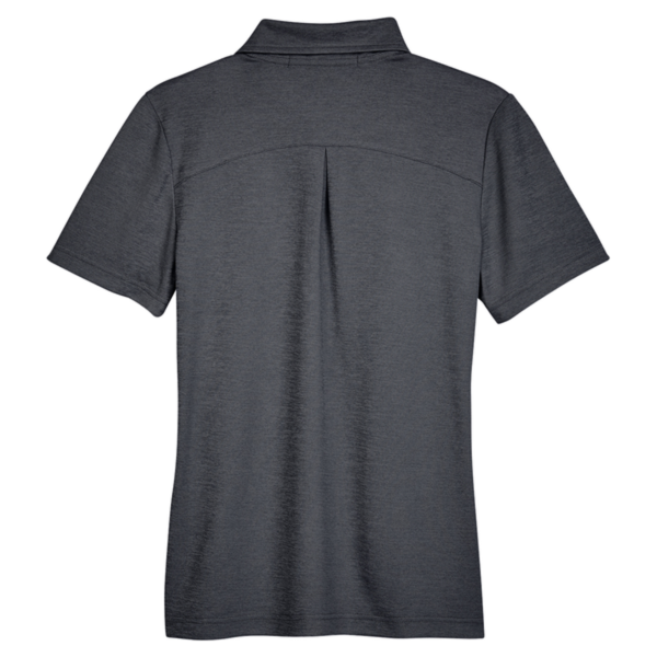 Devon & Jones Women's CrownLux Performance Address Melange Polo, Black Melange, Back view