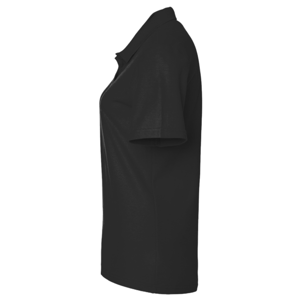 Devon & Jones Women's CrownLux Performance Address Melange Polo, Black Melange, Left Sleeve view