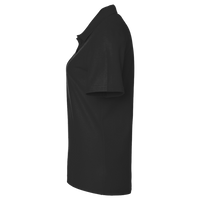 Devon & Jones Women's CrownLux Performance Address Melange Polo, Black Melange, Left Sleeve view
