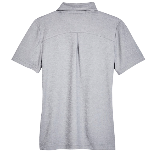 Devon & Jones Women's CrownLux Performance® Address Melange Polo, Grey Heather, Back view