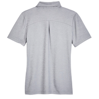 Devon & Jones Women's CrownLux Performance® Address Melange Polo, Grey Heather, Back view