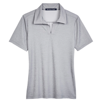 Devon & Jones Women's CrownLux Performance® Address Melange Polo, Grey Heather, Front view