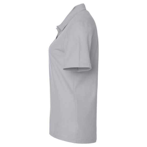 Devon & Jones Women's CrownLux Performance® Address Melange Polo, Grey Heather, Left Sleeve view