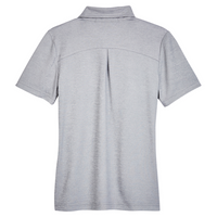 Devon & Jones Women's CrownLux Performance Address Melange Polo, Grey Melange, Back view