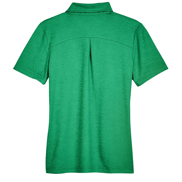 Devon & Jones Women's CrownLux Performance® Address Melange Polo, Kelly Green Heather, Back view