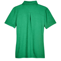 Devon & Jones Women's CrownLux Performance® Address Melange Polo, Kelly Green Heather, Back view