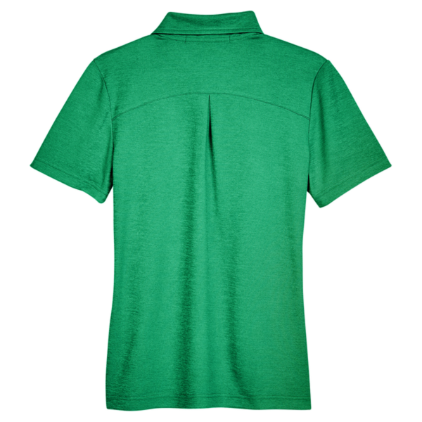 Devon & Jones Women's CrownLux Performance Address Melange Polo, Kelly Green Melange, Back view
