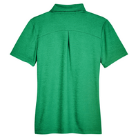 Devon & Jones Women's CrownLux Performance Address Melange Polo, Kelly Green Melange, Back view