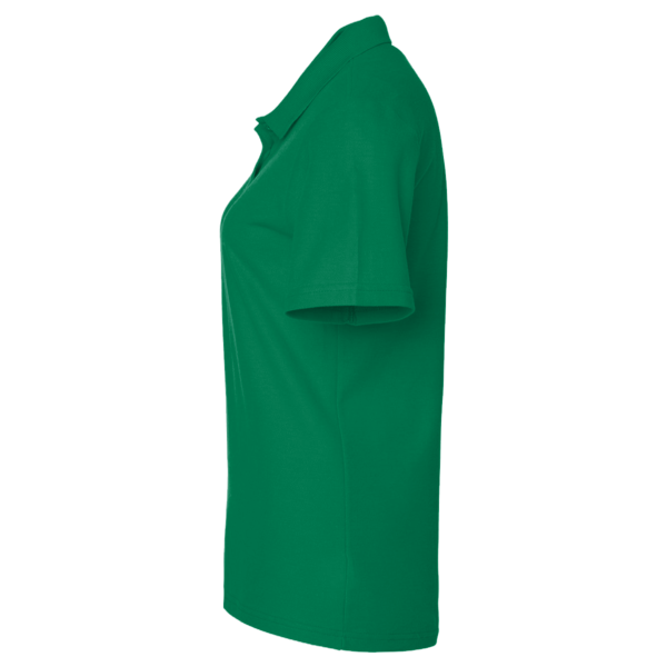 Devon & Jones Women's CrownLux Performance Address Melange Polo, Kelly Green Melange, Left Sleeve view