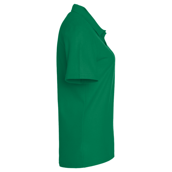 Devon & Jones Women's CrownLux Performance Address Melange Polo, Kelly Green Melange, Right Sleeve view