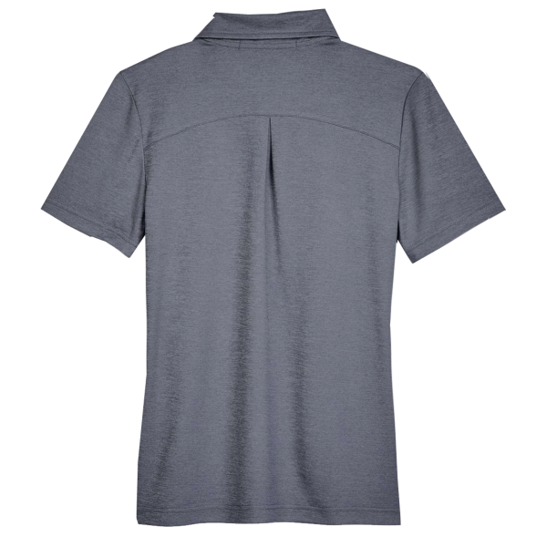 Devon & Jones Women's CrownLux Performance® Address Melange Polo, Navy Heather, Back view