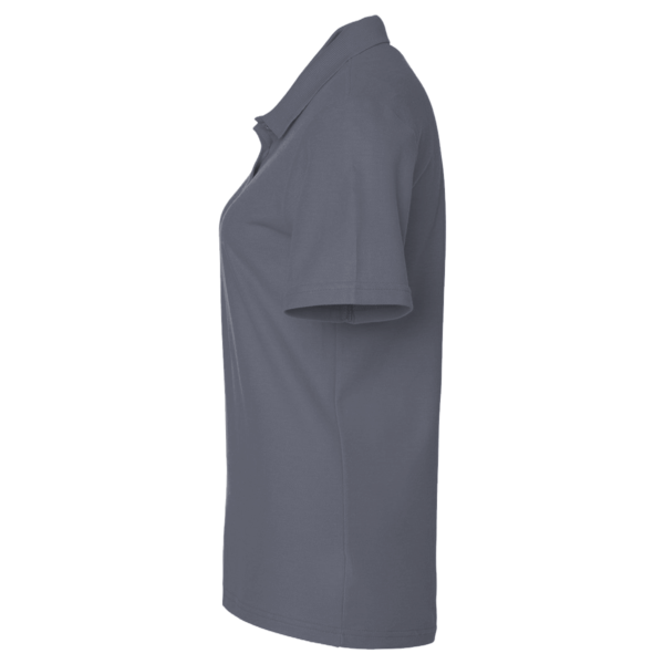 Devon & Jones Women's CrownLux Performance® Address Melange Polo, Navy Heather, Left Sleeve view