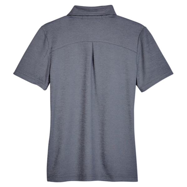 Devon & Jones Women's CrownLux Performance Address Melange Polo, Navy Melange, Back view