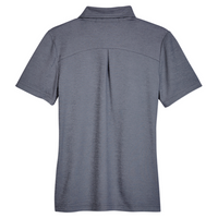 Devon & Jones Women's CrownLux Performance Address Melange Polo, Navy Melange, Back view