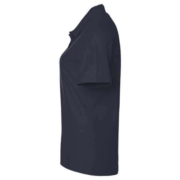 Devon & Jones Women's CrownLux Performance Address Melange Polo, Navy Melange, Left Sleeve view