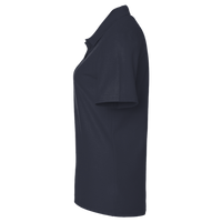 Devon & Jones Women's CrownLux Performance Address Melange Polo, Navy Melange, Left Sleeve view