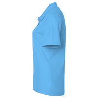 Devon & Jones Women's CrownLux Performance® Address Melange Polo, Ocean Blue Heather, Left Sleeve view