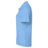 Devon & Jones Women's CrownLux Performance Address Melange Polo, Ocean Blue Melange, Left Sleeve view