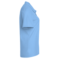 Devon & Jones Women's CrownLux Performance Address Melange Polo, Ocean Blue Melange, Right Sleeve view