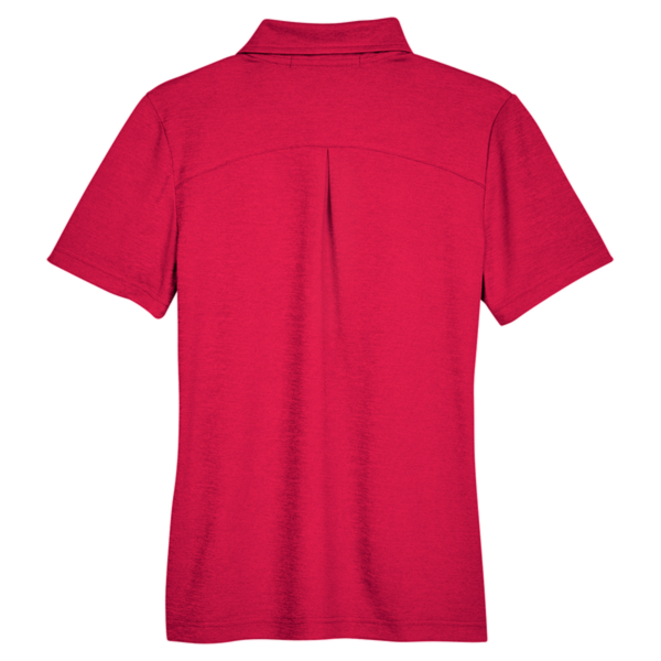 Devon & Jones Women's CrownLux Performance Address Melange Polo, Red Melange, Back view