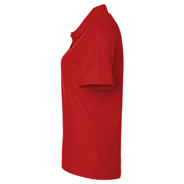 Devon & Jones Women's CrownLux Performance Address Melange Polo, Red Melange, Left Sleeve view