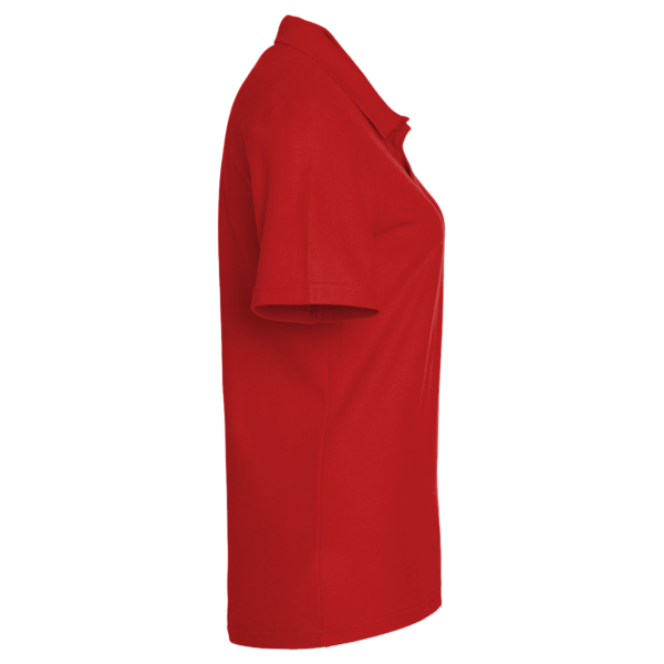 Devon & Jones Women's CrownLux Performance Address Melange Polo, Red Melange, Right Sleeve view
