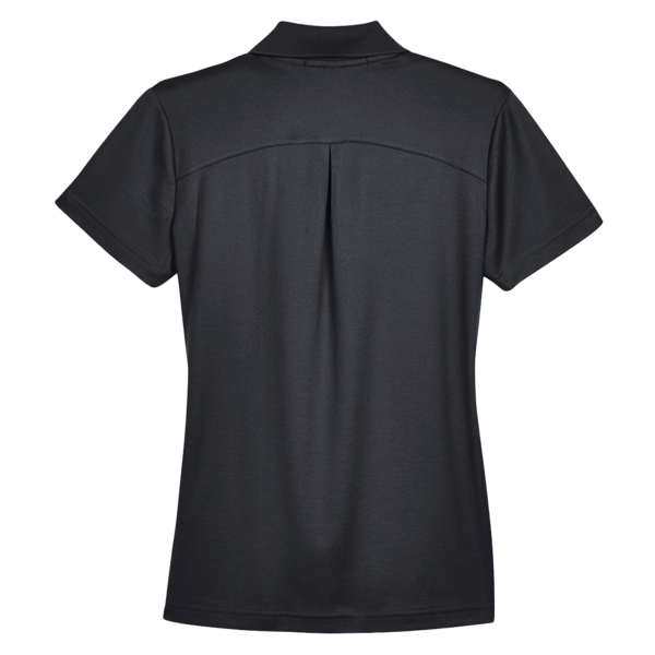 Devon & Jones Women's CrownLux Performance® Plaited Polo, Black, Back view