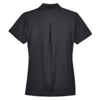 Devon & Jones Women's CrownLux Performance® Plaited Polo, Black, Back view
