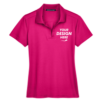 Devon & Jones Women's CrownLux Performance® Plaited Polo, Crown Raspberry, Front view, Mockup