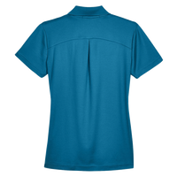 Devon & Jones Women's CrownLux Performance® Plaited Polo, Dark Teal, Back view