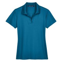 Devon & Jones Women's CrownLux Performance® Plaited Polo, Dark Teal, Front view