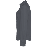 Devon & Jones Women's Crown Collection® Solid Stretch Twill Woven Dress Shirt, Graphite, Left Sleeve view