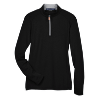 Devon & Jones Women's DRYTEC20™ Performance Quarter-Zip Pullover, Black / Grey Heather / Graphite, Front view