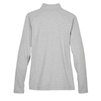 Devon & Jones Women's DRYTEC20™ Performance Quarter-Zip Pullover, Grey Heather / Grey H / French Blue, Back view