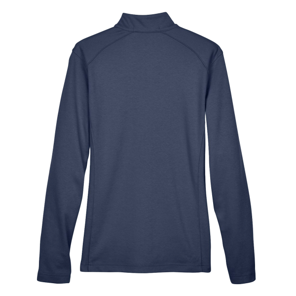 Devon & Jones Women's DRYTEC20™ Performance Quarter-Zip Pullover, Navy / Grey Heather / Graphite, Back view