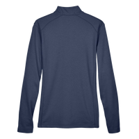 Devon & Jones Women's DRYTEC20™ Performance Quarter-Zip Pullover, Navy / Grey Heather / Graphite, Back view