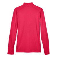 Devon & Jones Women's DRYTEC20™ Performance Quarter-Zip Pullover, Red / Navy / Red, Back view