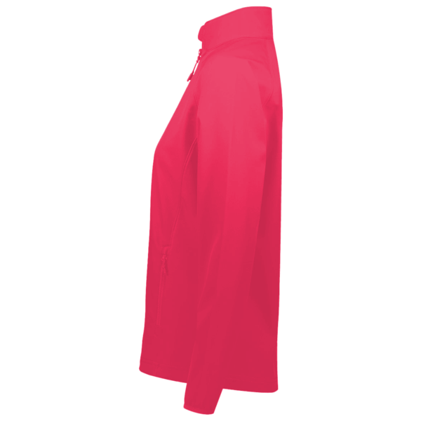 Devon & Jones Women's DRYTEC20™ Performance Quarter-Zip Pullover, Red / Navy / Red, Left Sleeve view