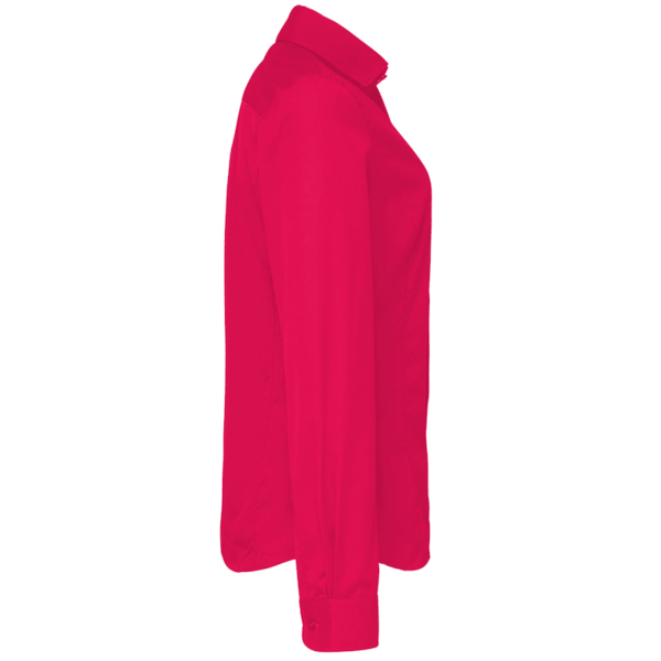 Devon & Jones Women's Perfect Fit™ Three-Quarter Sleeve Stretch Poplin Dress Shirt, Red, Right Sleeve view